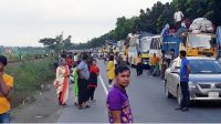Long tailbacks on Dhaka-Tangail, Dhaka-Aricha highways