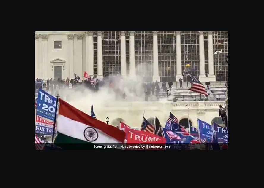 Why Indian Flag Was Waving at the attack on us Capitol