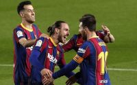 Messi equals Xavi's Barcelona record