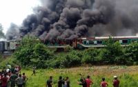 Moving passenger train catches fire, Dhaka-Sylhet rail services halted